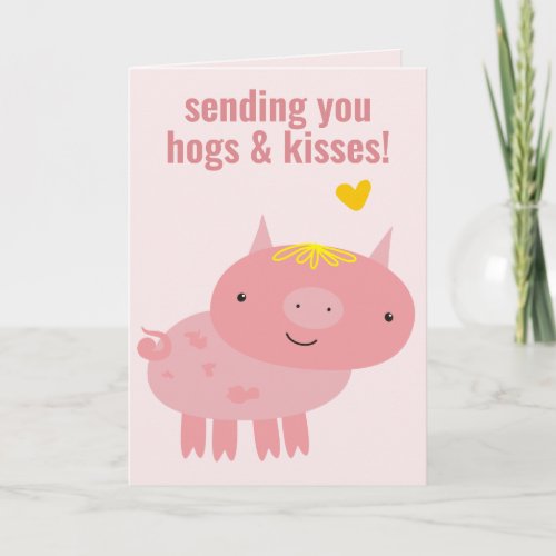 Hogs & Kisses - Cute Pig Happy Birthday