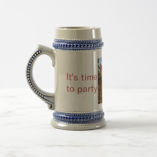 Hogs partying beer stein