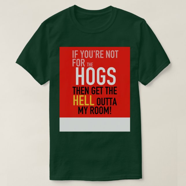 HOGS pillow TShirt (Design Front)