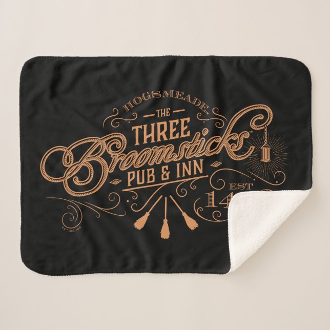 HOGSMEADE™ THE THREE BROOMSTICKS™ Pub & Inn Sherpa Blanket (Front (Horizontal))