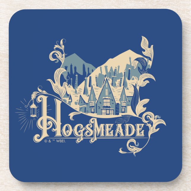 HOGSMEADE™ Vintage Village Graphic Beverage Coaster (Front)