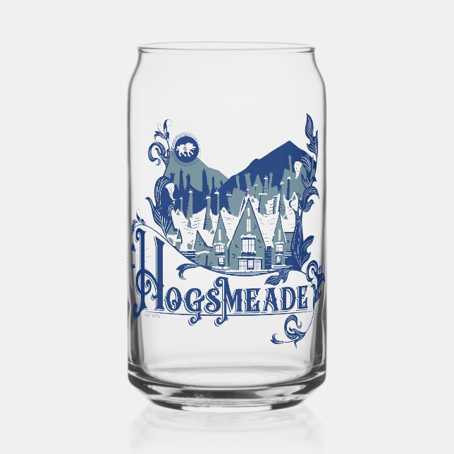 HOGSMEADE™ Vintage Village Graphic Can Glass (Front)