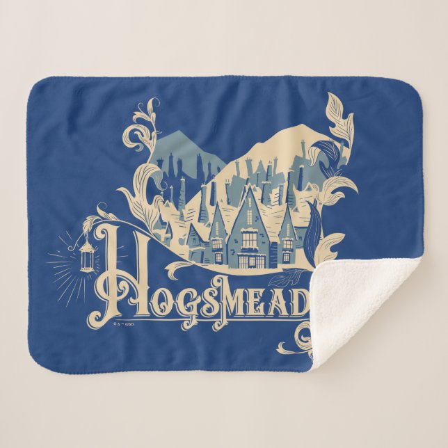 HOGSMEADE™ Vintage Village Graphic Sherpa Blanket (Front (Horizontal))