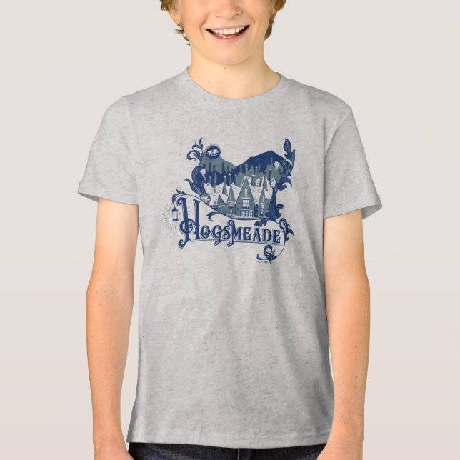 HOGSMEADE™ Vintage Village Graphic Tri-Blend Shirt (Front)