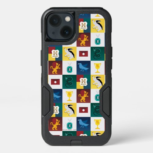 HOGWARTS Animal Icon Checker Pattern iPhone 13 Case
