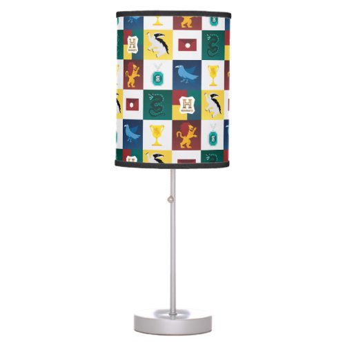 HOGWARTS Animal Icon Checker Pattern Table Lamp