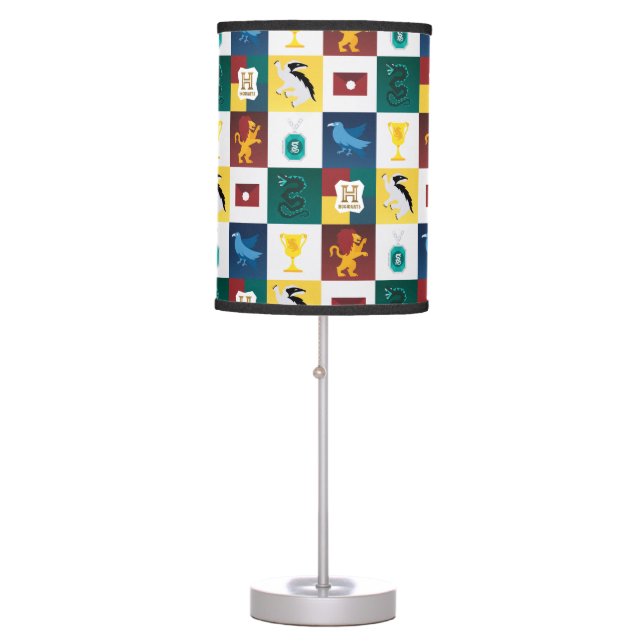 HOGWARTS™ Animal Icon Checker Pattern Table Lamp (Front)