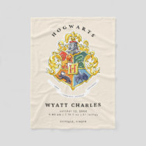 HOGWARTS™ Baby Birth Stats Fleece Blanket
