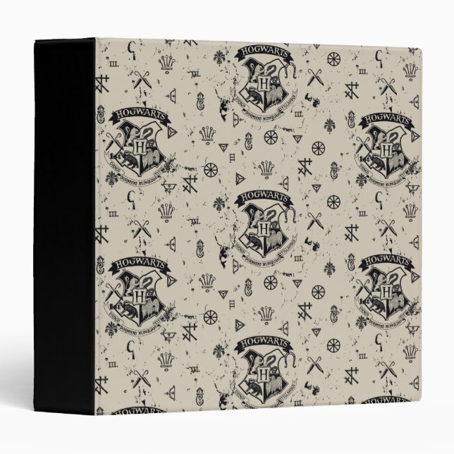 HOGWARTS™ Beige Pattern 3 Ring Binder (Front/Spine)