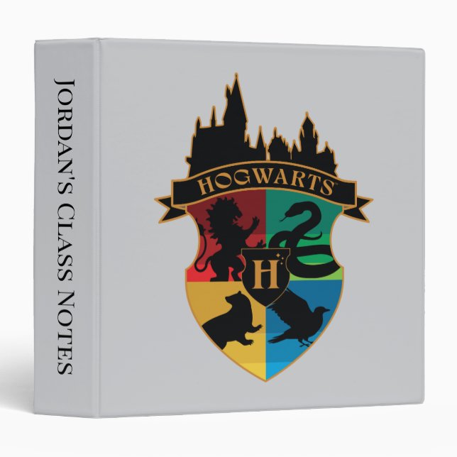 HOGWARTS™ Castle Crest House Pride Badge 3 Ring Binder (Front/Spine)