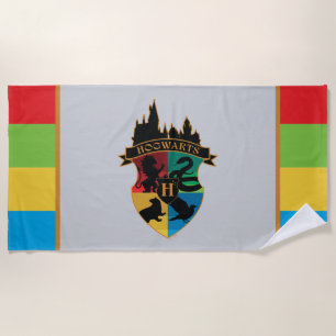HOGWARTS™ Castle Crest House Pride Badge Beach Towel