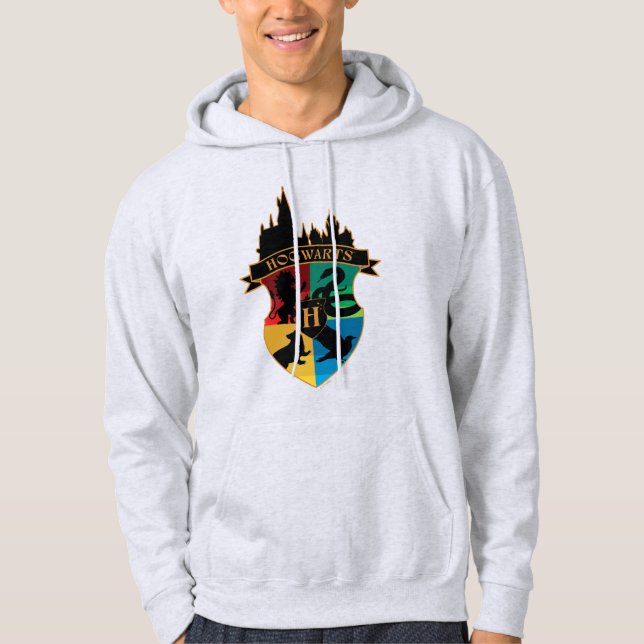 HOGWARTS™ Castle Crest House Pride Badge Hoodie (Front)