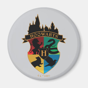 HOGWARTS™ Castle Crest House Pride Badge Magnet