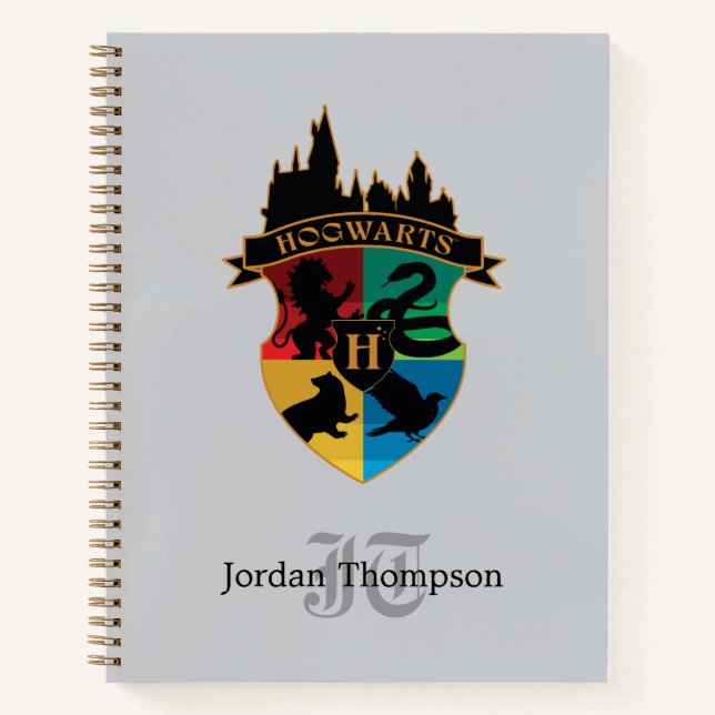 HOGWARTS™ Castle Crest House Pride Badge Notebook (Front)