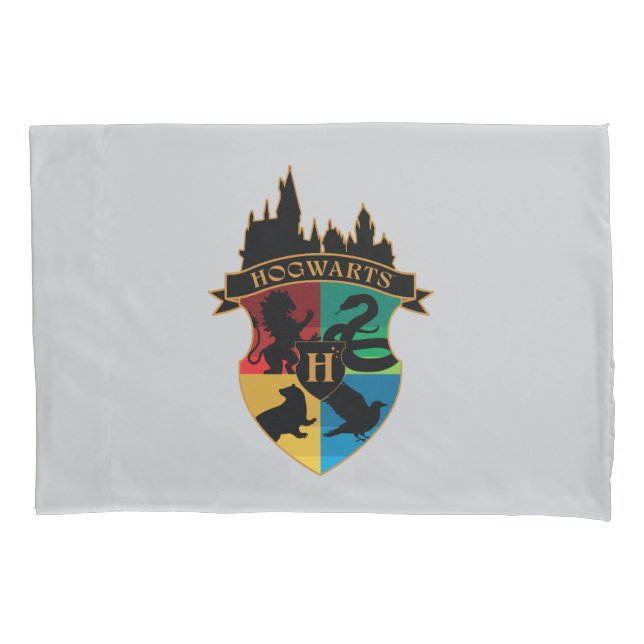HOGWARTS™ Castle Crest House Pride Badge Pillow Case (Front)