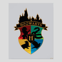 HOGWARTS™ Castle Crest House Pride Badge Poster