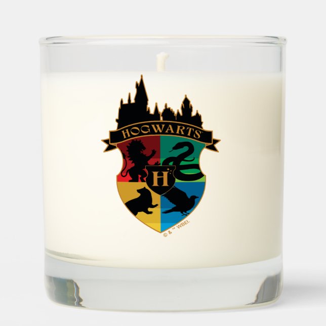 HOGWARTS™ Castle Crest House Pride Badge Scented Candle (Front)