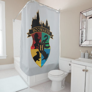 HOGWARTS™ Castle Crest House Pride Badge Shower Curtain