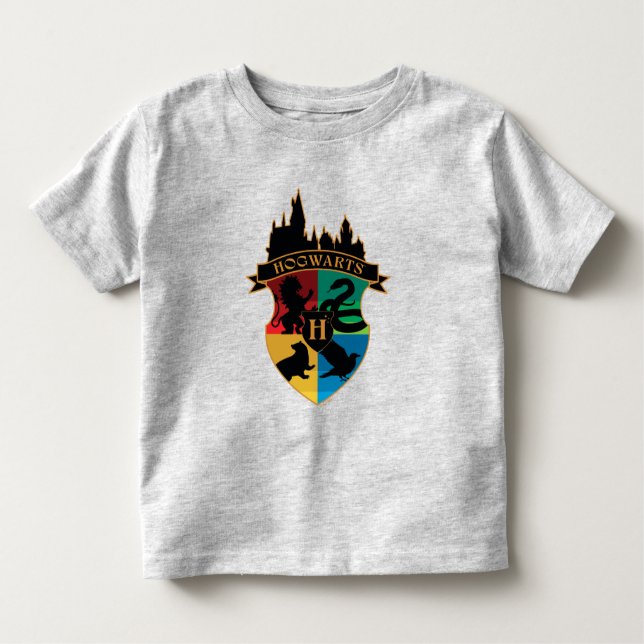 HOGWARTS™ Castle Crest House Pride Badge Toddler T-shirt (Front)