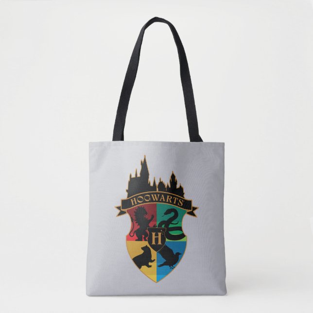 HOGWARTS™ Castle Crest House Pride Badge Tote Bag (Front)