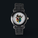 HOGWARTS™ Castle Crest House Pride Badge Watch<br><div class="desc">Check out this shield crest for HOGWARTS™ featuring the four House Mascots and the silhouette of the castle! Wear this graphic on a t-shirt or sip from a customized mug! Shop this design on more custom Zazzle products for the perfect gift.</div>