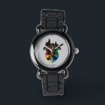 HOGWARTS™ Castle Crest House Pride Badge Watch<br><div class="desc">Check out this shield crest for HOGWARTS™ featuring the four House Mascots and the silhouette of the castle! Wear this graphic on a t-shirt or sip from a customized mug! Shop this design on more custom Zazzle products for the perfect gift.</div>