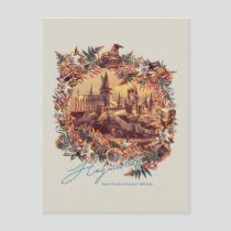 HOGWARTS™ CASTLE Floral Graphic Postcard