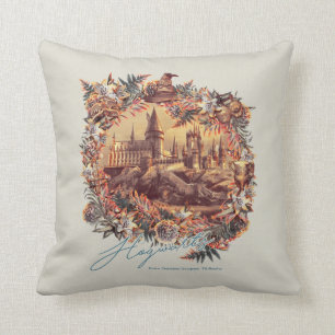HOGWARTS™ CASTLE Floral Graphic Throw Pillow