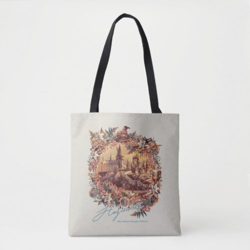 HOGWARTS CASTLE Floral Graphic Tote Bag