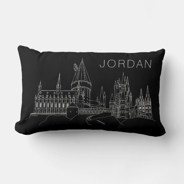 HOGWARTS™ CASTLE Outline  Lumbar Pillow (Front)