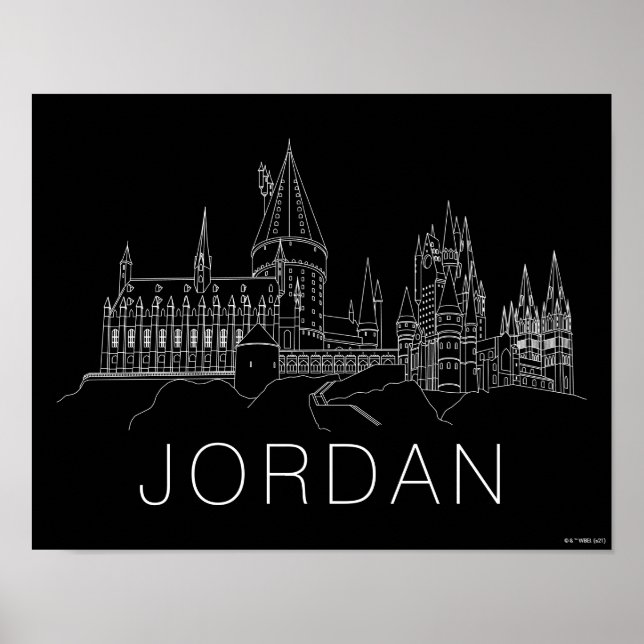 HOGWARTS™ CASTLE Outline Poster (Front)