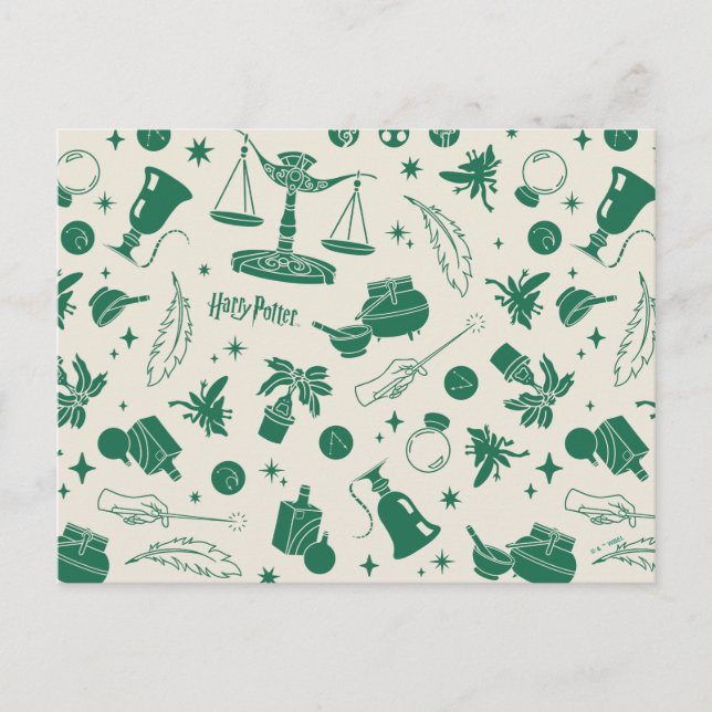 HOGWARTS™ Class Club Pattern Postcard (Front)