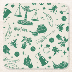 HOGWARTS™ Class Club Pattern Square Paper Coaster