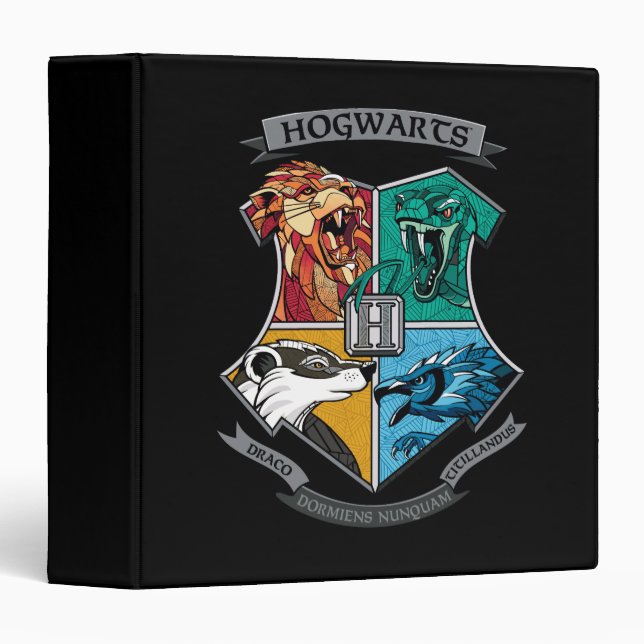 HOGWARTS™ Crosshatched Emblem 3 Ring Binder (Front/Spine)