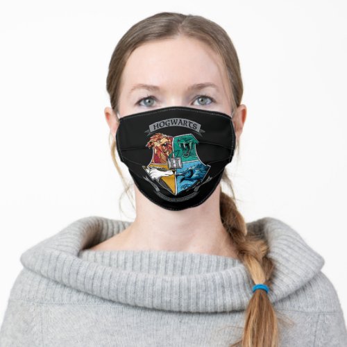 HOGWARTS Crosshatched Emblem Adult Cloth Face Mask