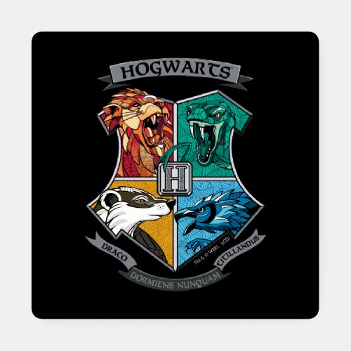 HOGWARTS Crosshatched Emblem Coaster Set