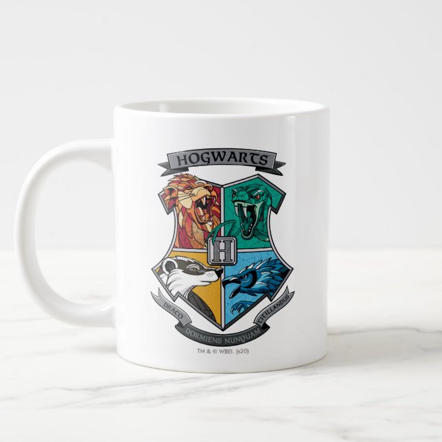 HOGWARTS™ Crosshatched Emblem Giant Coffee Mug (Left)