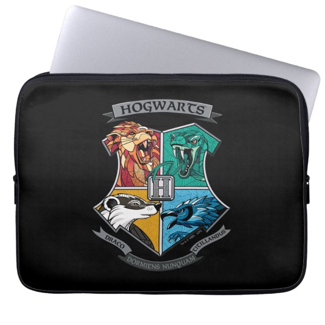 HOGWARTS™ Crosshatched Emblem Laptop Sleeve (Front)