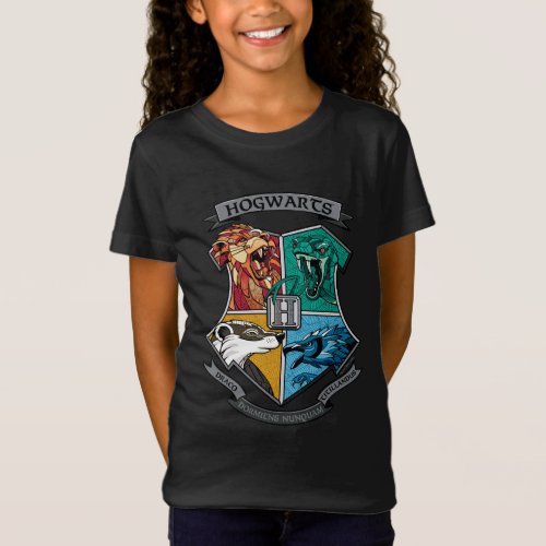 HOGWARTS Crosshatched Emblem T_Shirt