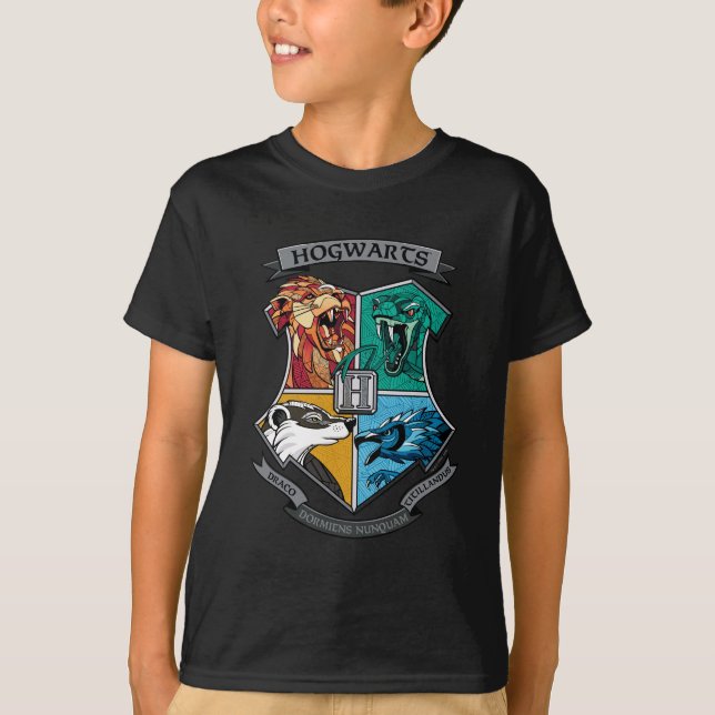 HOGWARTS™ Crosshatched Emblem T-Shirt (Front)