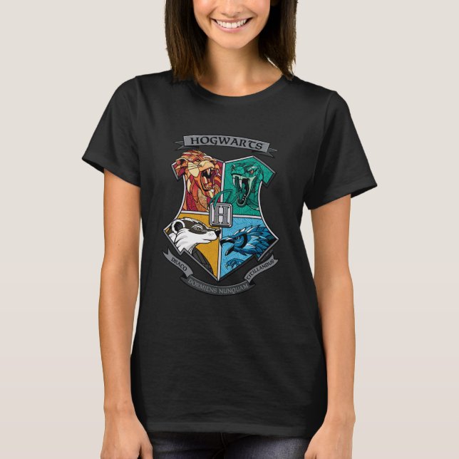 HOGWARTS™ Crosshatched Emblem T-Shirt (Front)