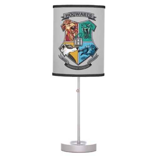 HOGWARTSâ Crosshatched Emblem Table Lamp