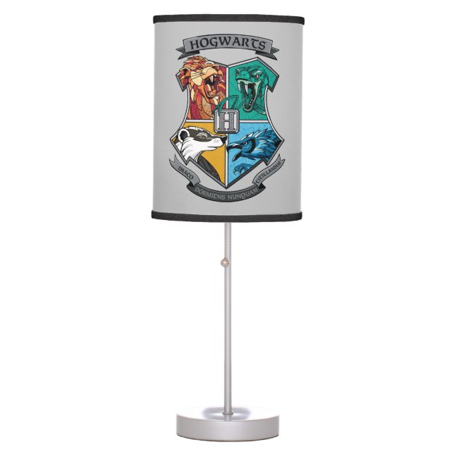 HOGWARTS™ Crosshatched Emblem Table Lamp (Front)