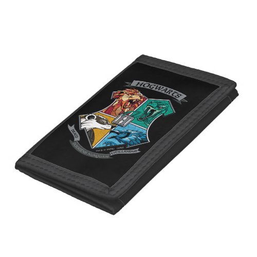 HOGWARTS Crosshatched Emblem Trifold Wallet