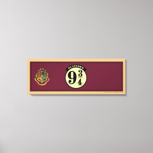 HOGWARTS EXPRESS Platform 9 34 Banner Canvas Print