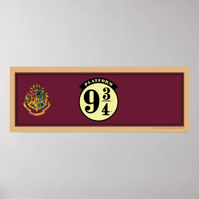 HOGWARTS™ EXPRESS Platform 9 3/4 Banner Poster | Zazzle