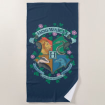 HOGWARTS™ Floral Crest Beach Towel