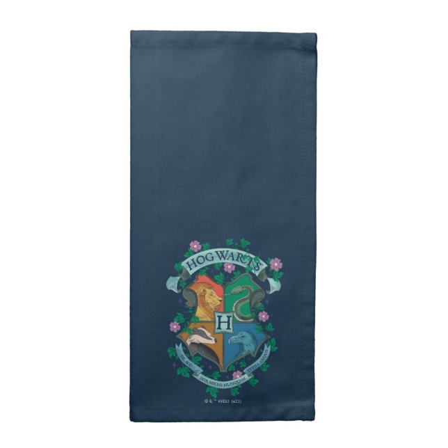 HOGWARTS™ Floral Crest Cloth Napkin (Half Fold)