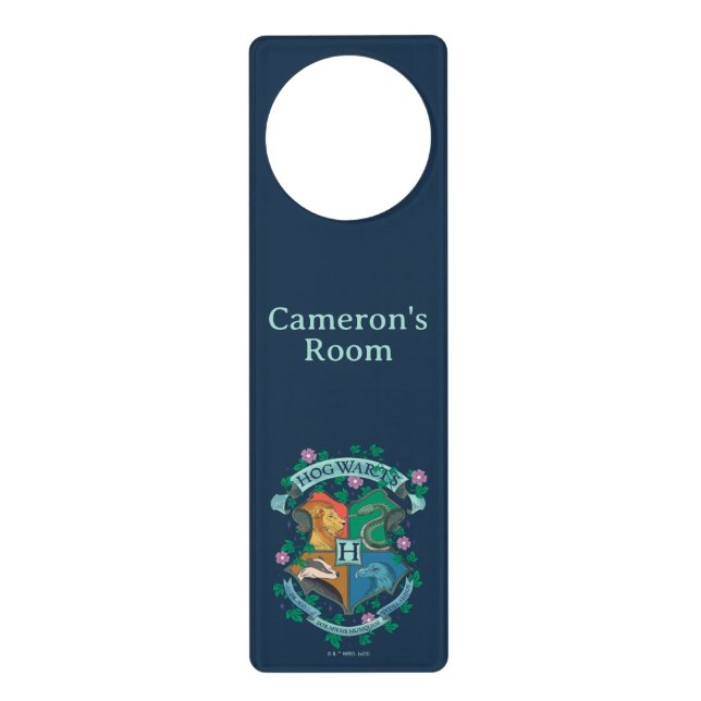 HOGWARTS™ Floral Crest Door Hanger (Front)