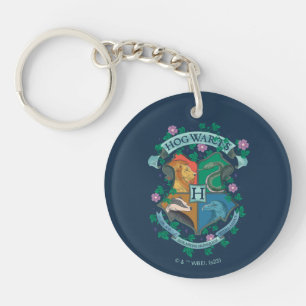 HOGWARTS™ Floral Crest Keychain